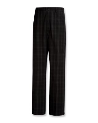 Men's Metro Plaid Flat Front Pants