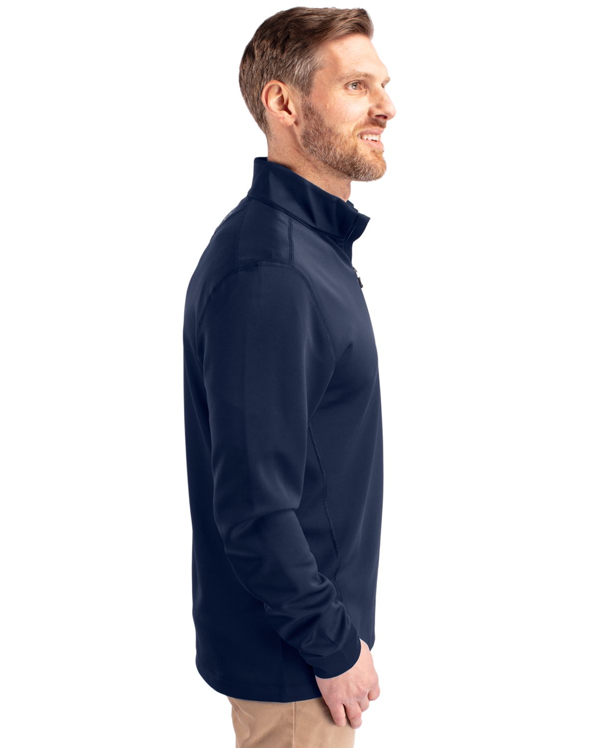 Cutter & Buck Traverse Recycled Smooth Stretch Mens Big & Tall Quarter Zip Pullover Big & Tall