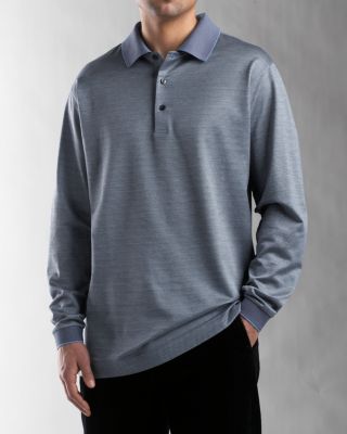 Men's Signature L/S 80/2’s Boating Jacquard Polo