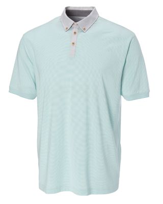 B&T Mercerized Midvale Stripe Polo