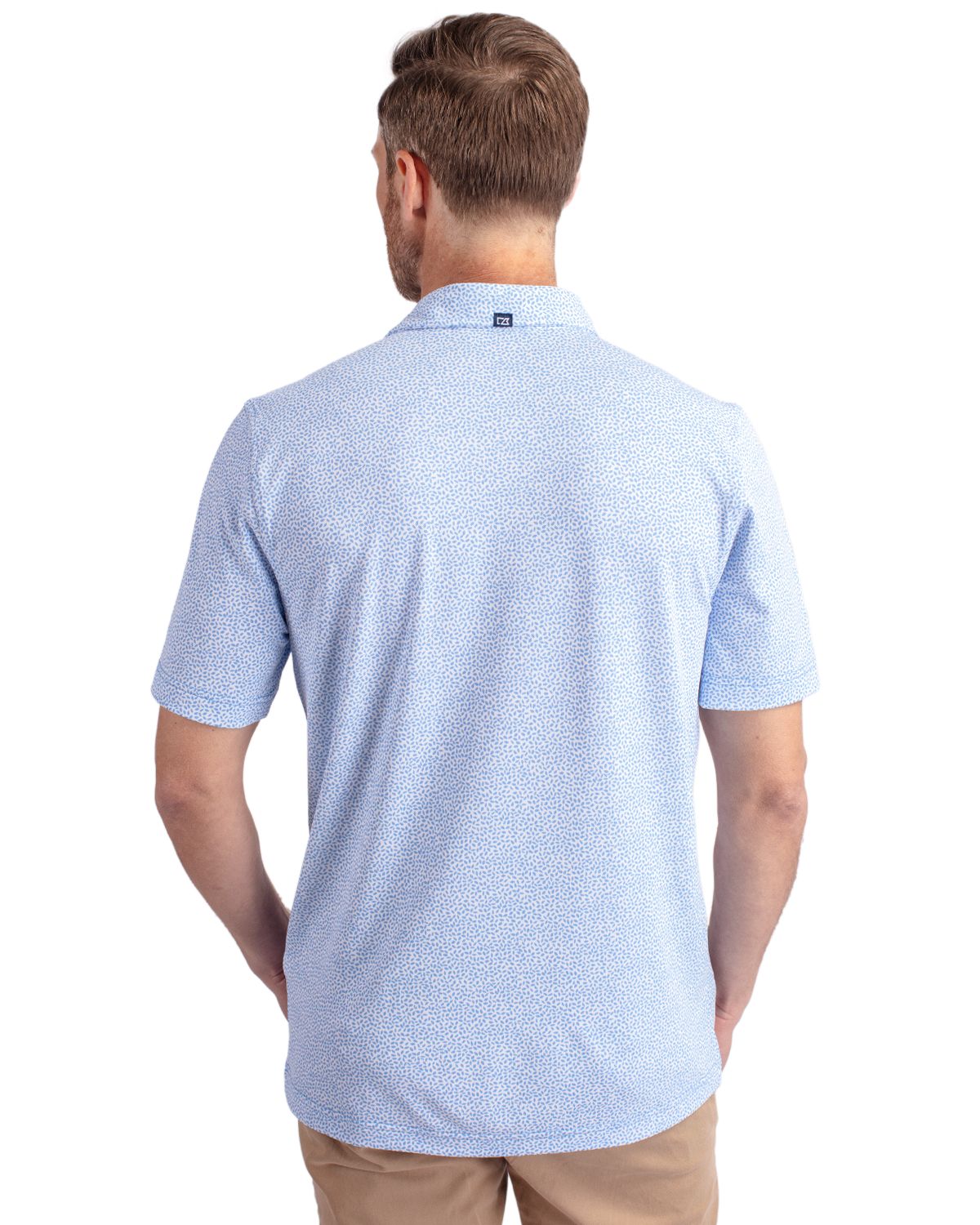 Cutter & Buck Virtue Recycled Botanical Print Featherlight Pique Mens  Polo 113