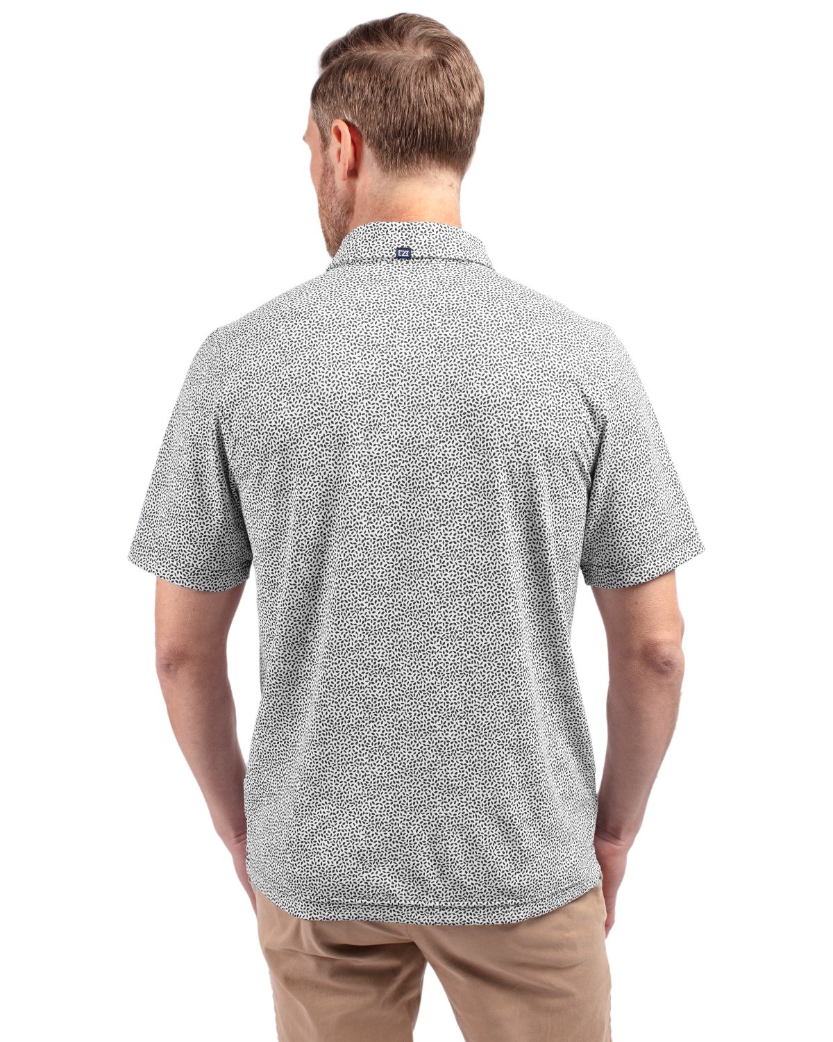 Cutter & Buck Virtue Recycled Botanical Print Featherlight Pique Mens  Polo 181