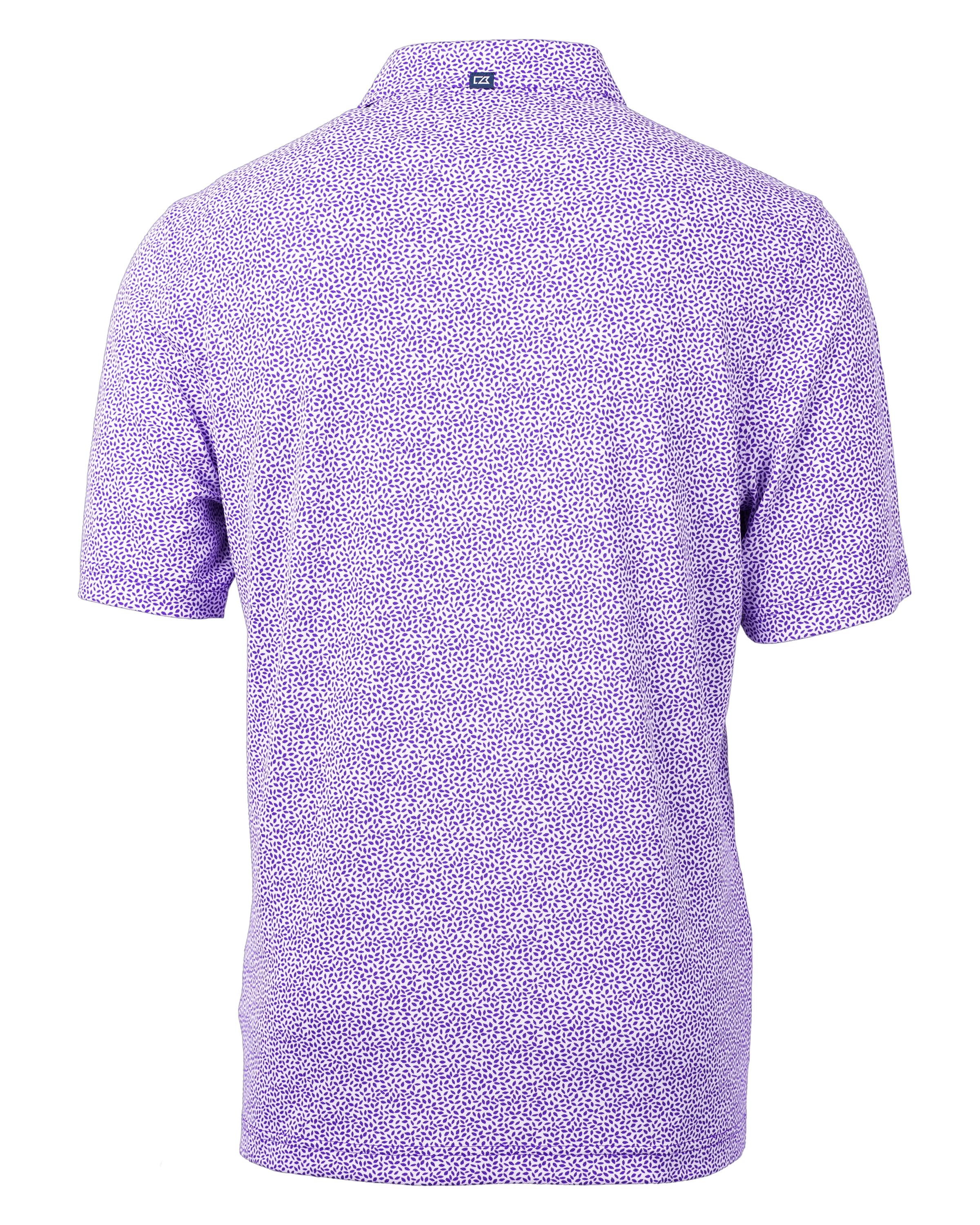 Cutter & Buck Virtue Recycled Botanical Print Featherlight Pique Mens  Polo 130