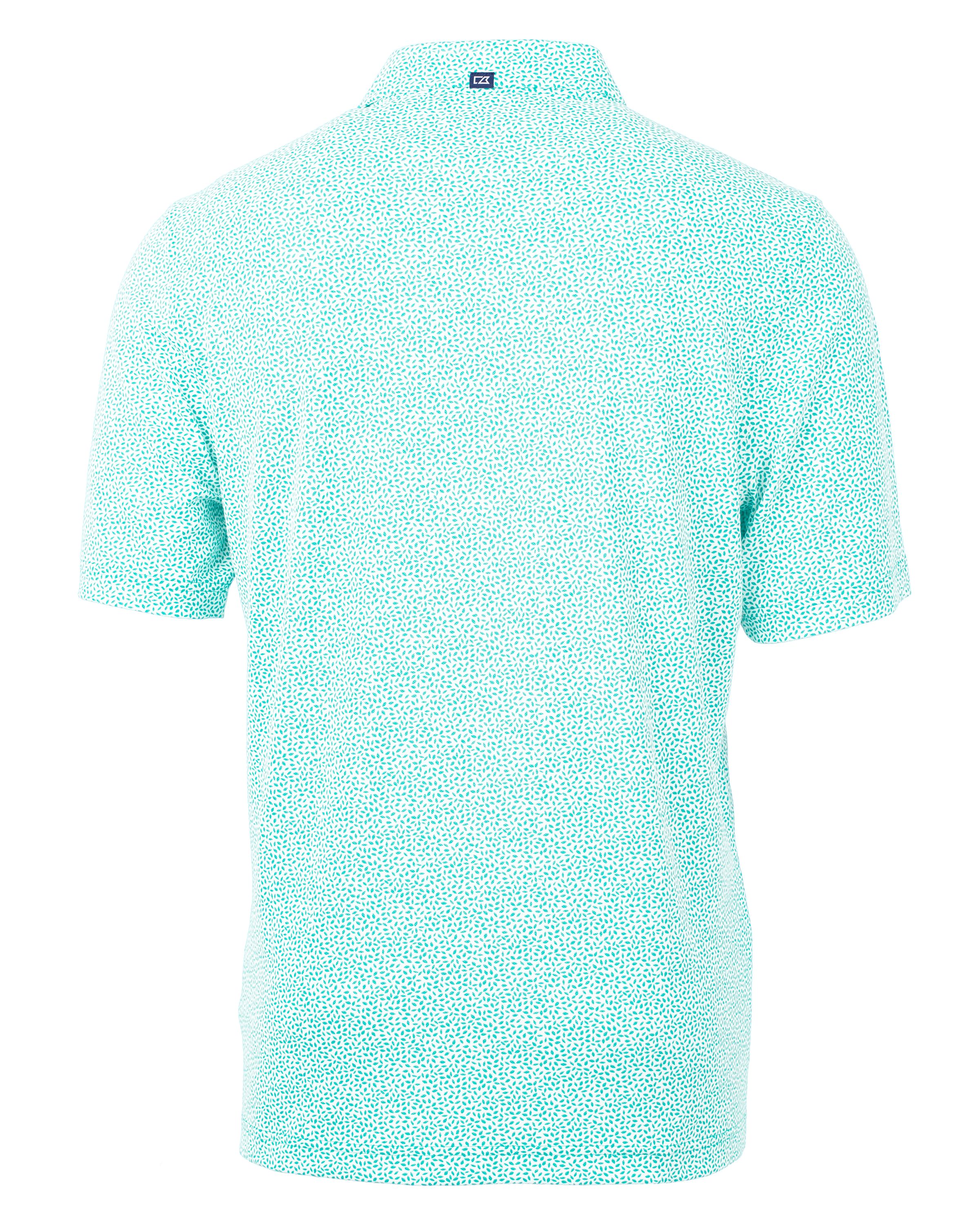 Cutter & Buck Virtue Recycled Botanical Print Featherlight Pique Mens  Polo 149