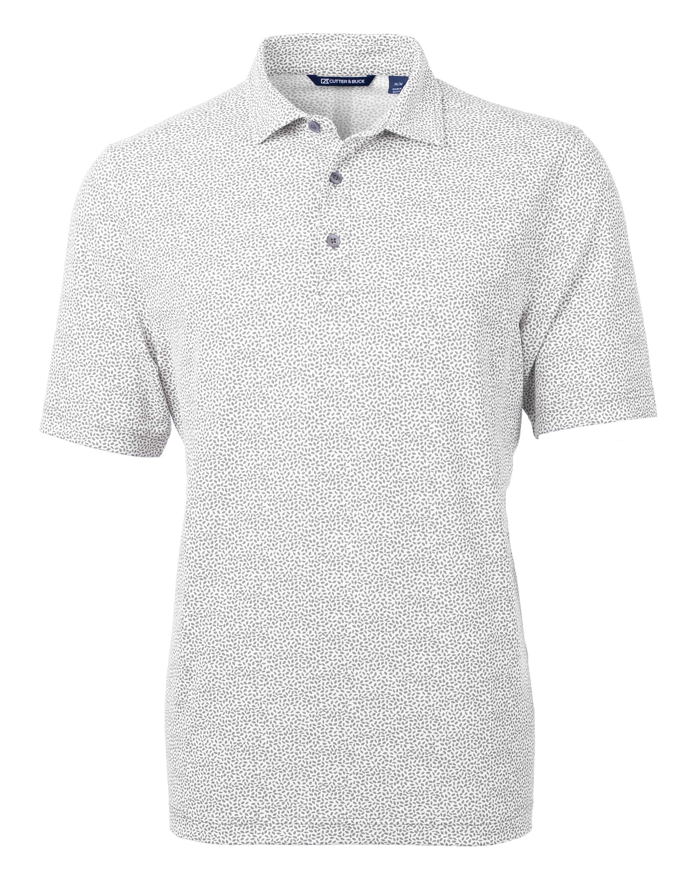 Cutter & Buck Virtue Recycled Botanical Print Featherlight Pique Mens  Polo 114