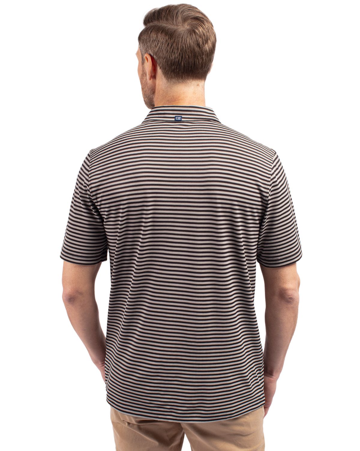 Cutter & Buck Virtue Recycled Stripe Featherlight Pique Mens Big & Tall Polo Big & Tall 96