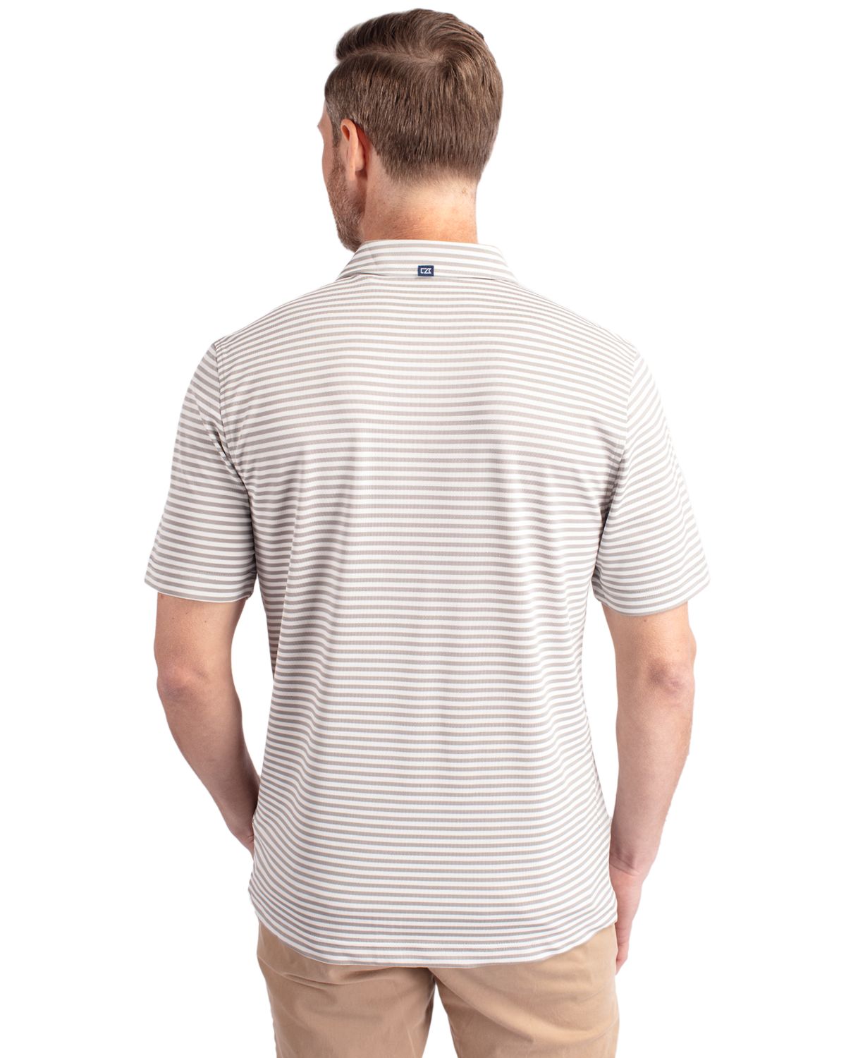 Cutter & Buck Virtue Recycled Stripe Featherlight Pique Mens Big & Tall Polo Big & Tall 14
