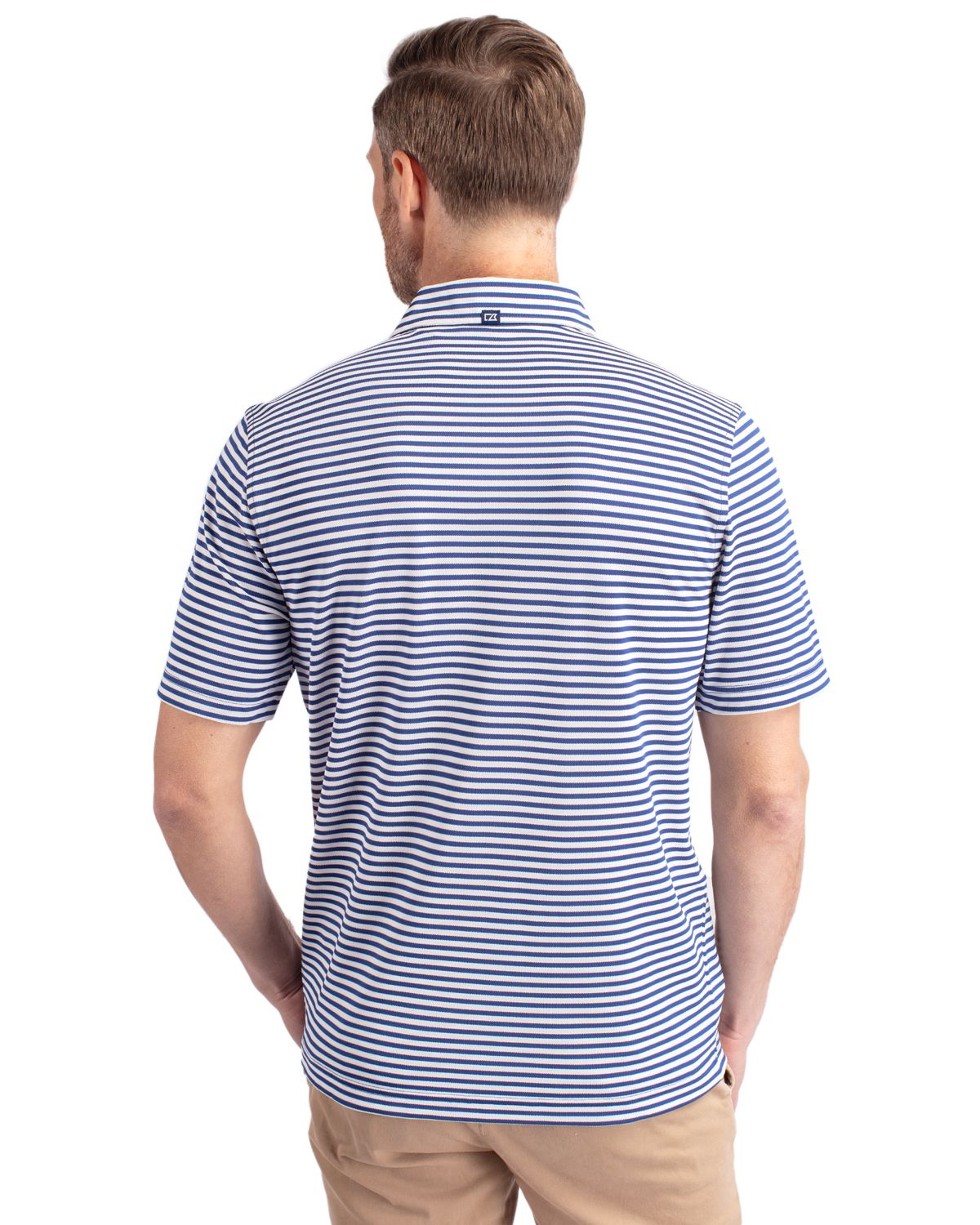 Cutter & Buck Virtue Recycled Stripe Featherlight Pique Mens Big & Tall Polo Big & Tall 116
