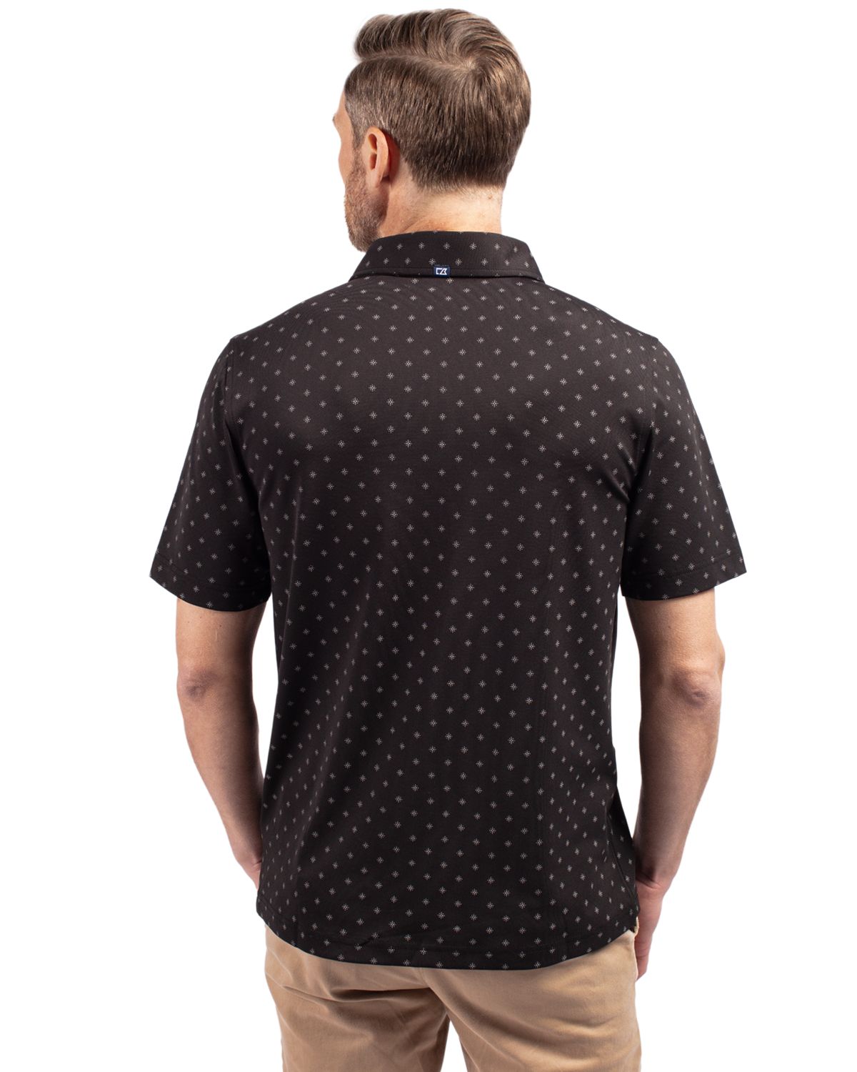 Cutter & Buck Virtue Recycled Tile Print Featherlight Pique Mens Big & Tall  Polo Big & Tall 29