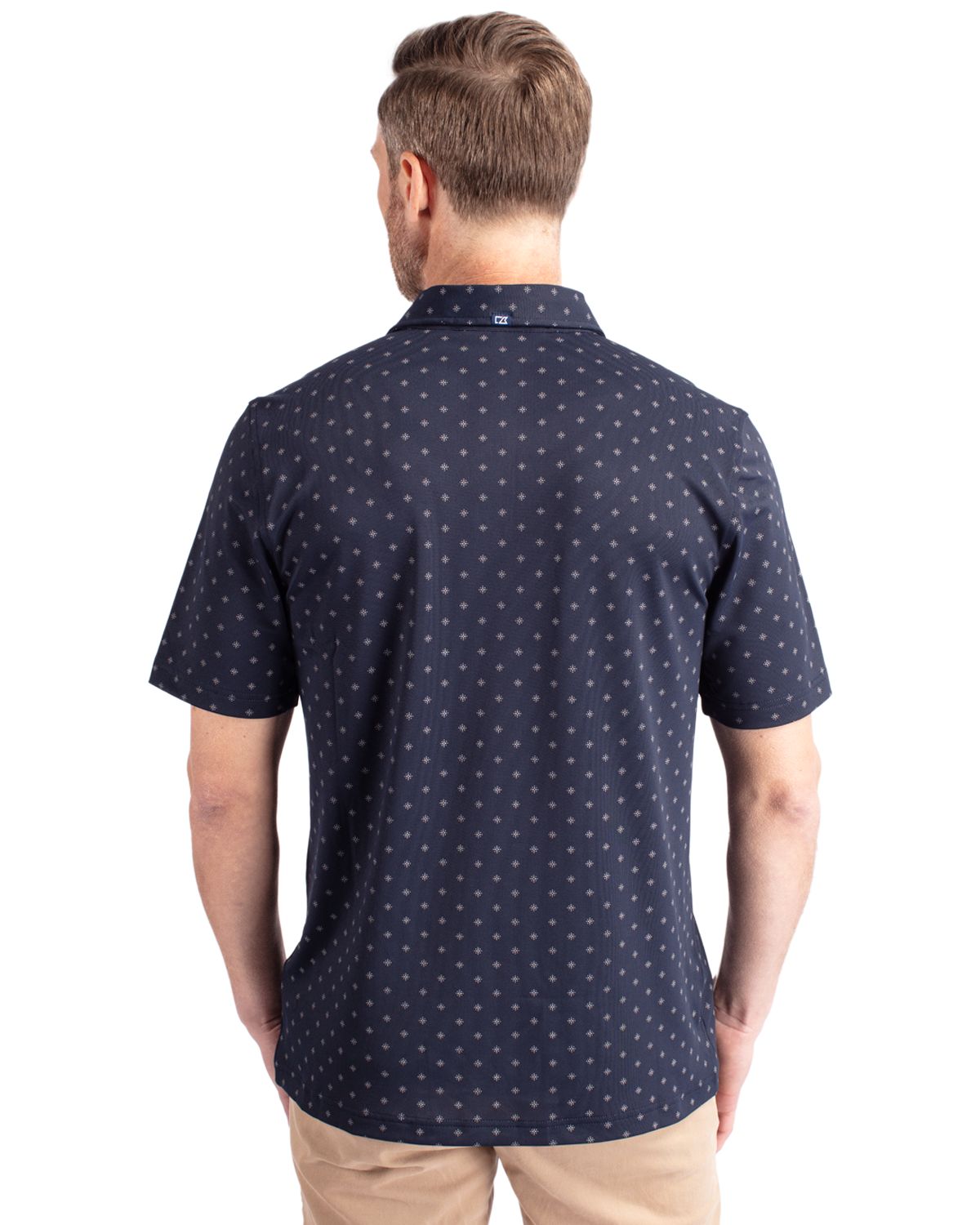 Cutter & Buck Virtue Recycled Tile Print Featherlight Pique Mens Big & Tall  Polo Big & Tall 53