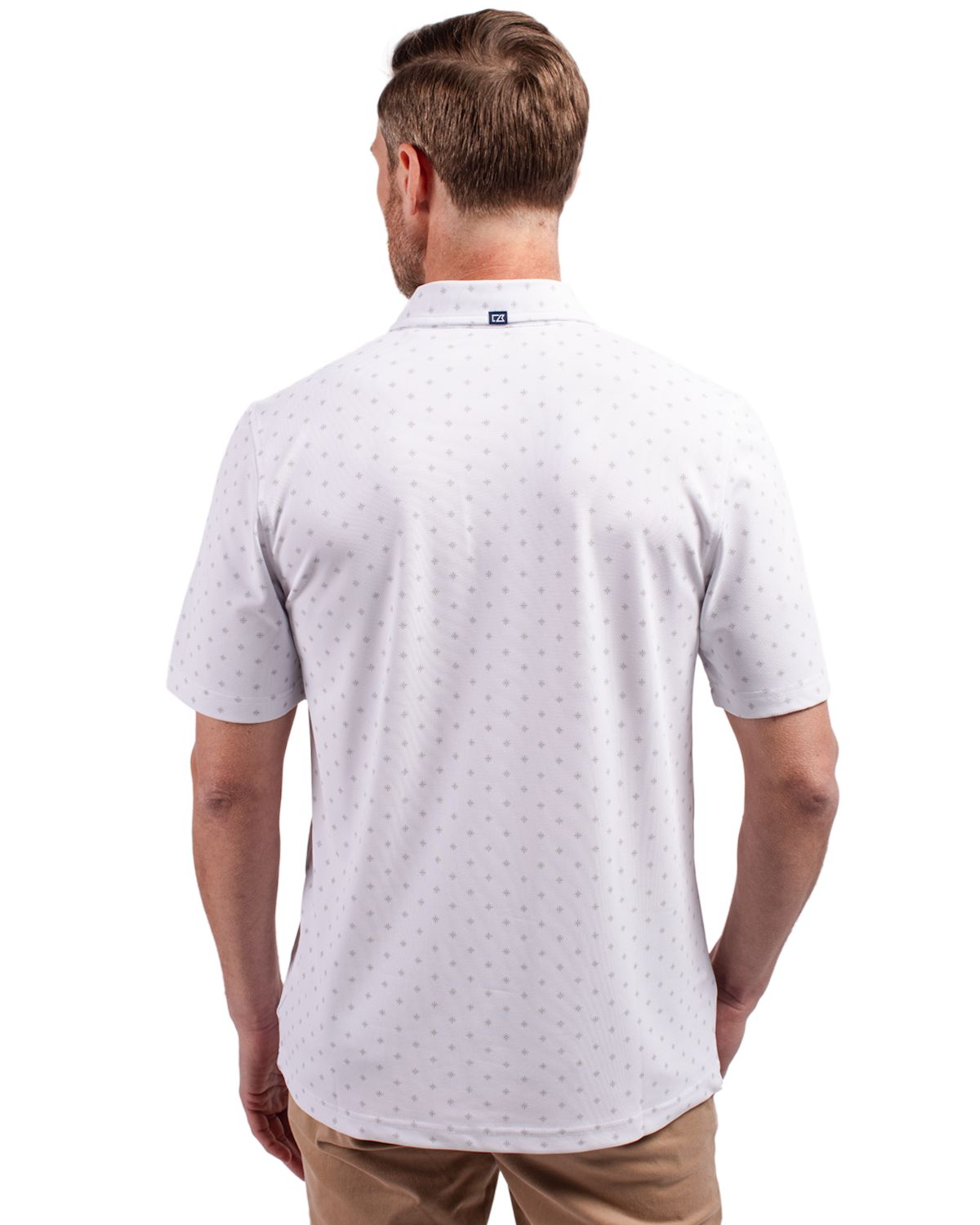 Cutter & Buck Virtue Recycled Tile Print Featherlight Pique Mens Big & Tall  Polo Big & Tall 55