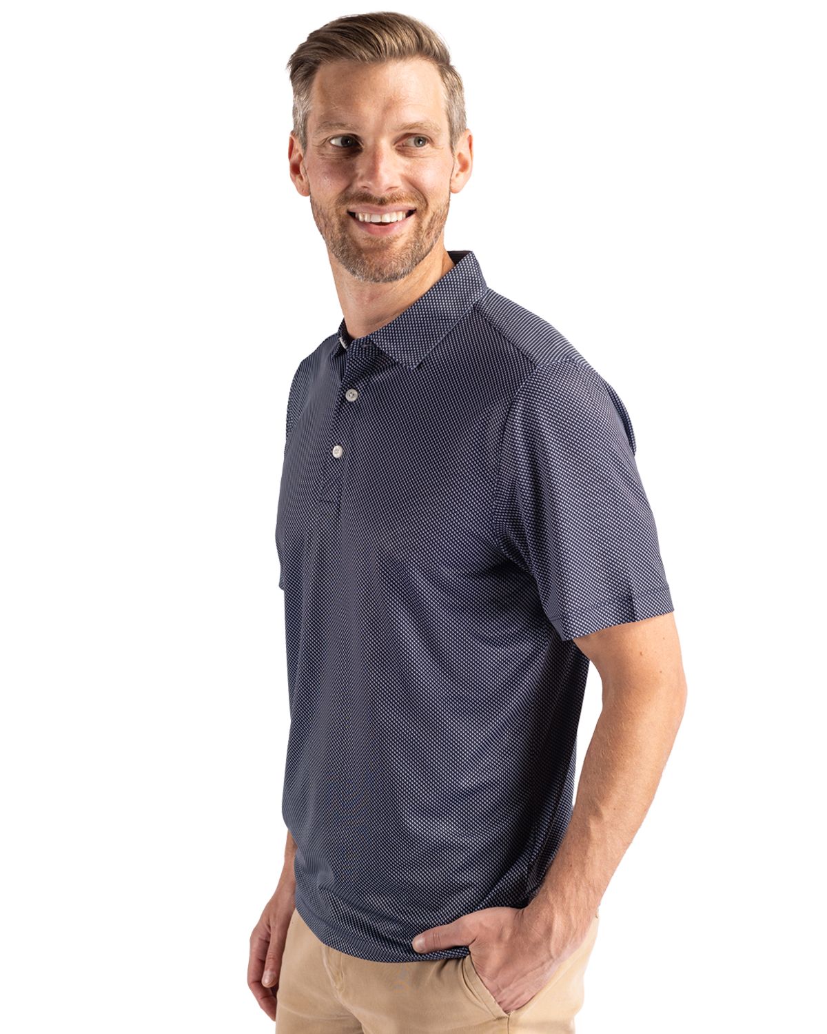Cutter & Buck Pike Recycled Symmetry Print Mens Big & Tall Polo Big & Tall 40