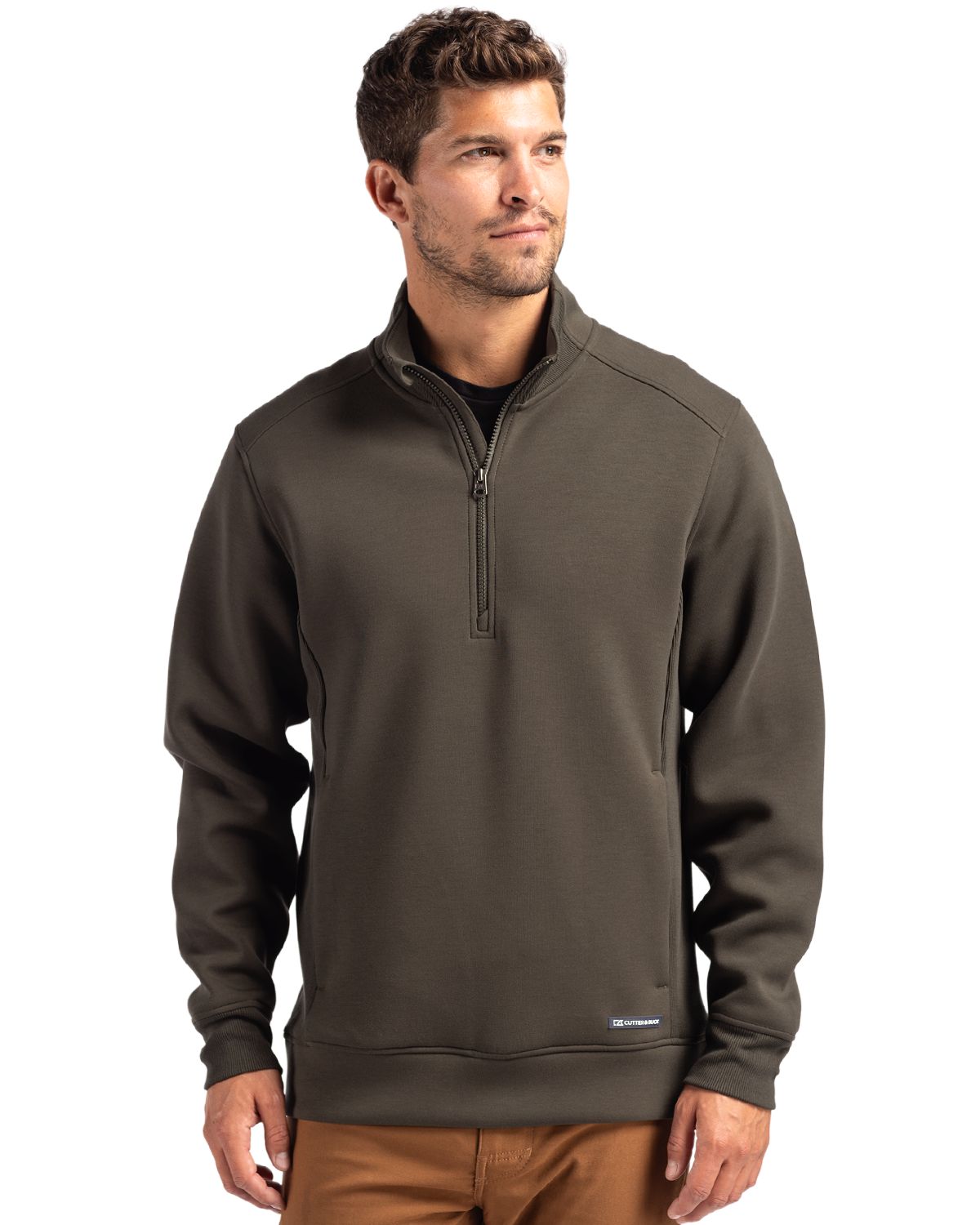 Cutter & Buck Roam Recycled Buttery-Soft Knit Mens Quarter Zip Jacket 94