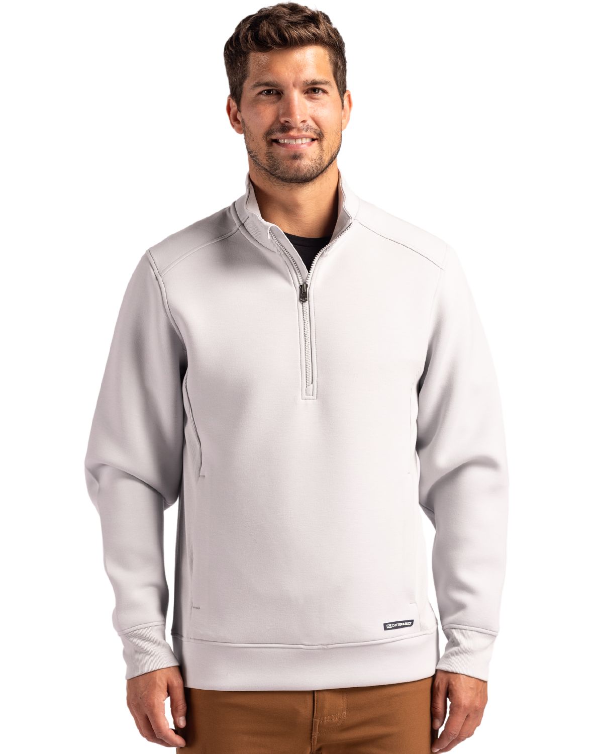 Cutter & Buck Roam Recycled Buttery-Soft Knit Mens Quarter Zip Jacket 59