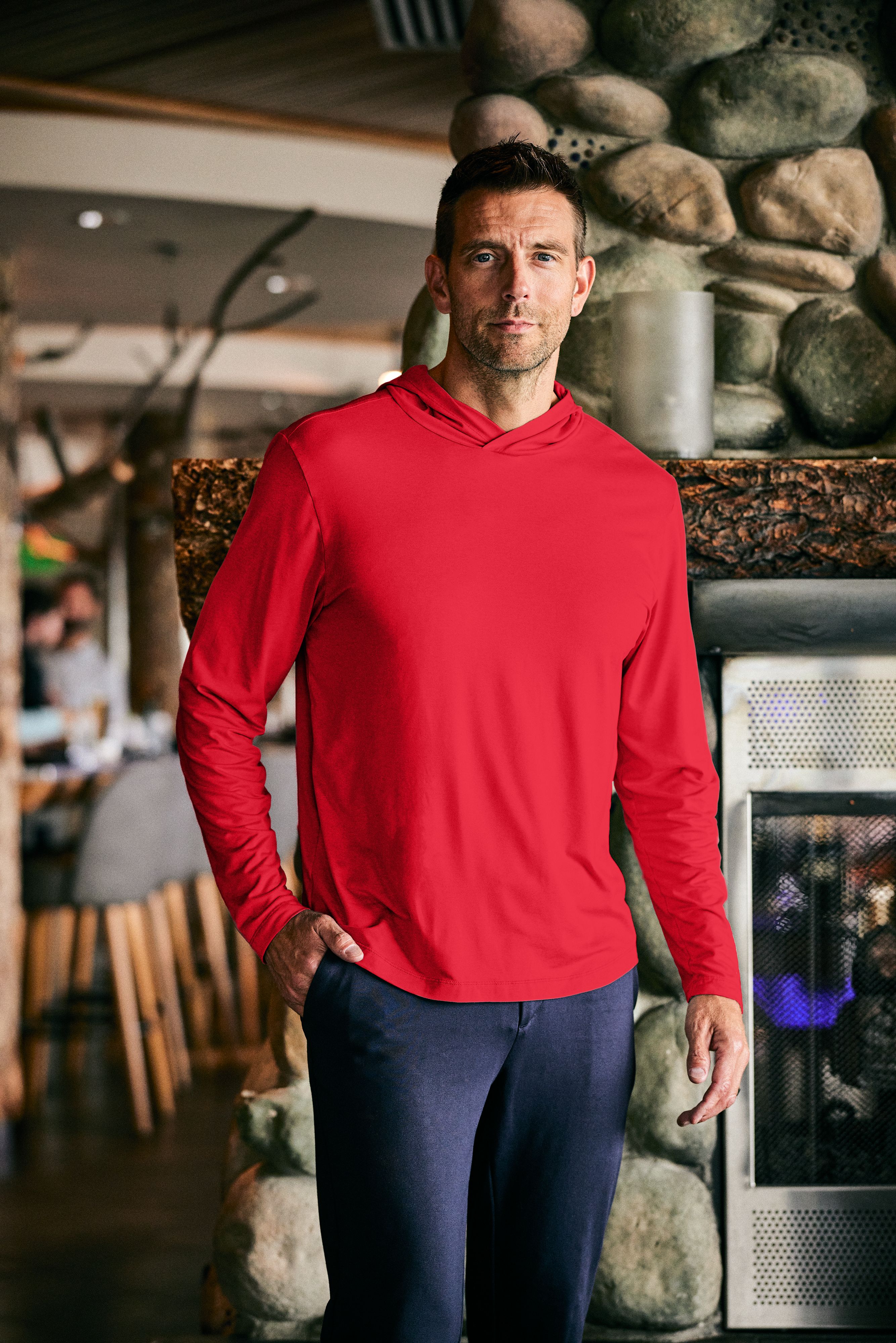 Cutter & Buck Coastline Recycled Double Peached Mens Hooded Pullover 228