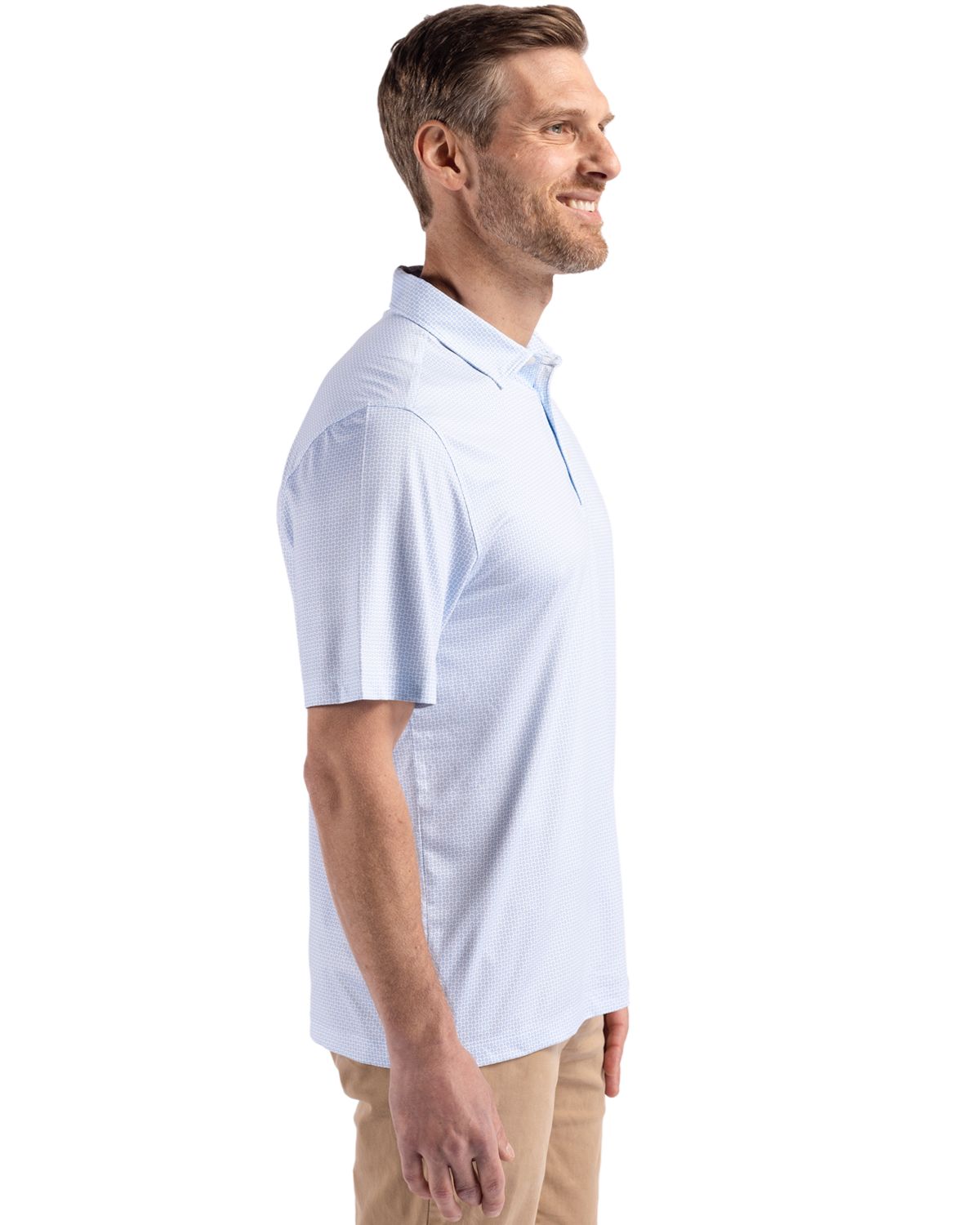 Cutter & Buck Pike Recycled Diamond Dot Print Mens Polo 70