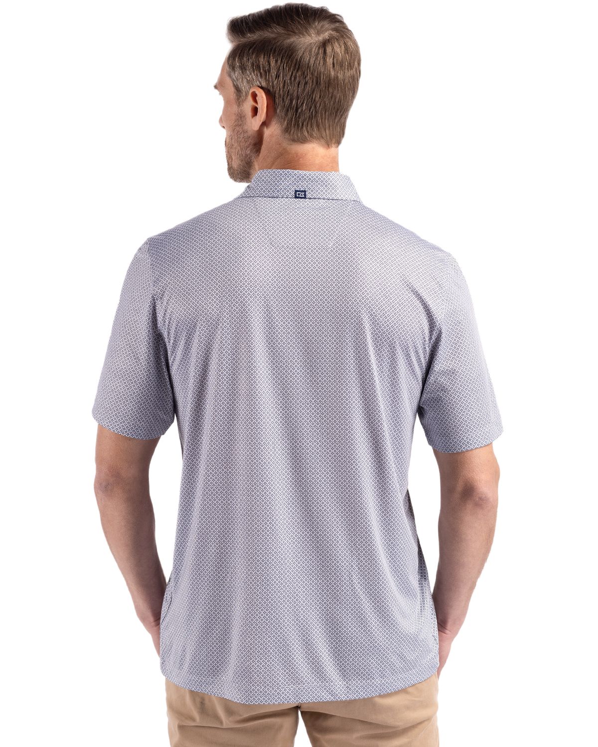 Cutter & Buck Pike Recycled Diamond Dot Print Mens Polo 77