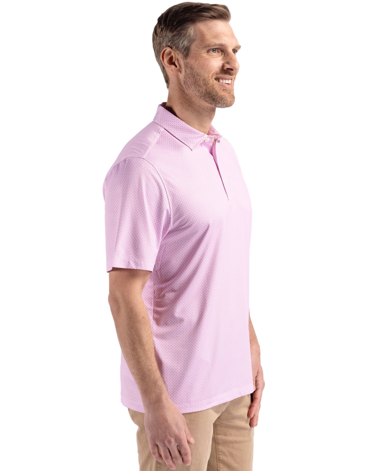 Cutter & Buck Pike Recycled Diamond Dot Print Mens Polo 72