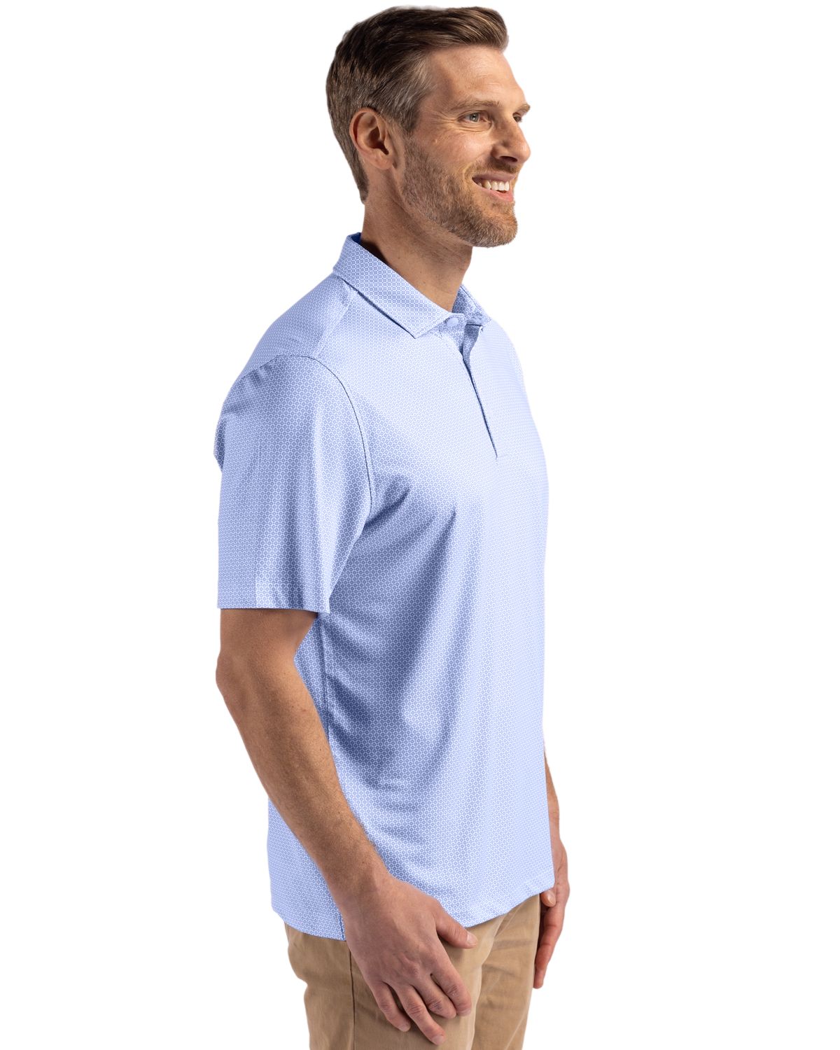 Cutter & Buck Pike Recycled Diamond Dot Print Mens Polo 99