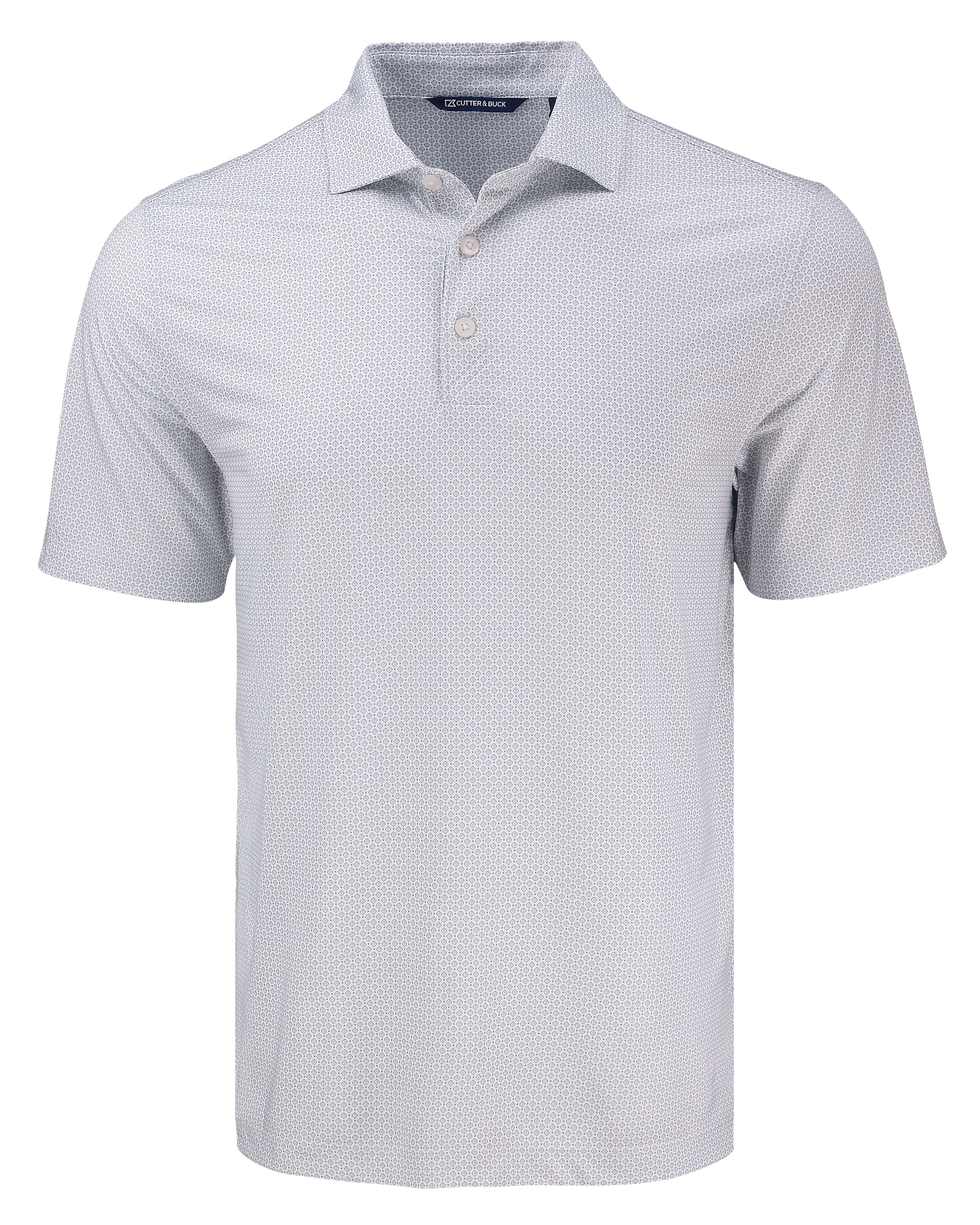 Cutter & Buck Pike Recycled Diamond Dot Print Mens Polo 74