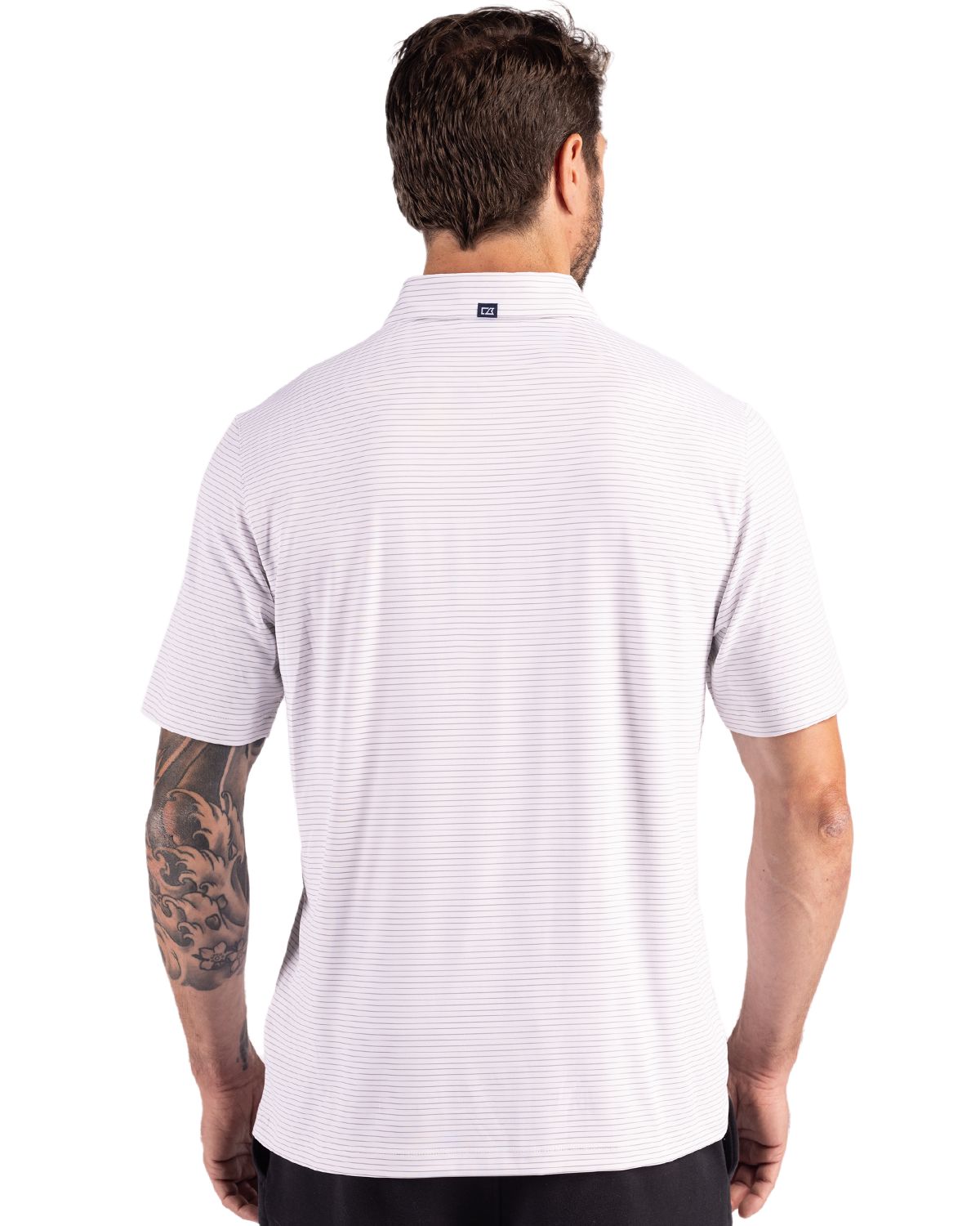 Cutter & Buck Forge Recycled Fine Line Stripe Four-Way Stretch Mens Polo 99