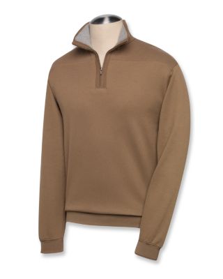 Men's Pima Ribbed Zip Pullover
