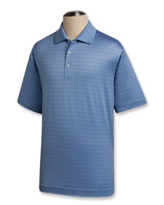 Men's B&T Signature 60/2's Courtyard Stripe Jacquard Polo