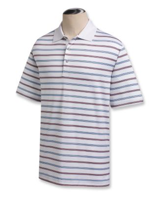 Men's 60/2's Central Multi Stripe Polo