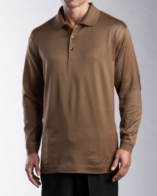 Mens L/S 60/2s Clayton Texture Polo