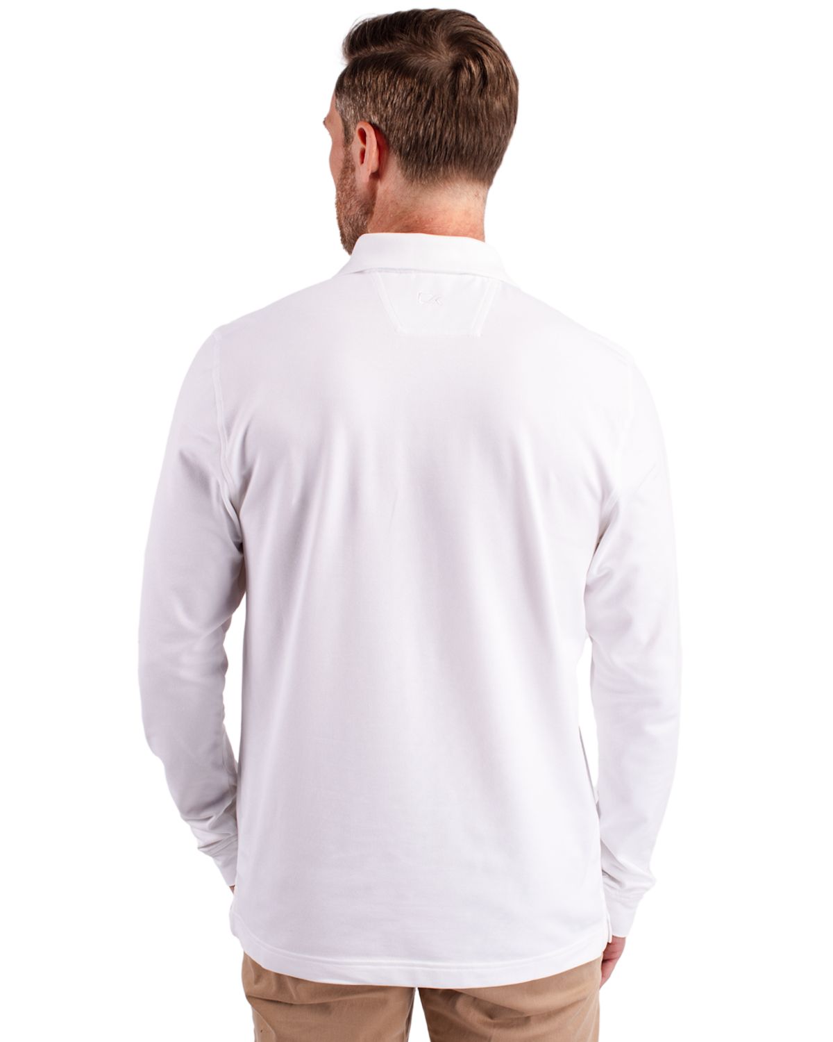 Cutter & Buck Advantage Recycled Cotton-Blend Pique Mens Long Sleeve Polo 74