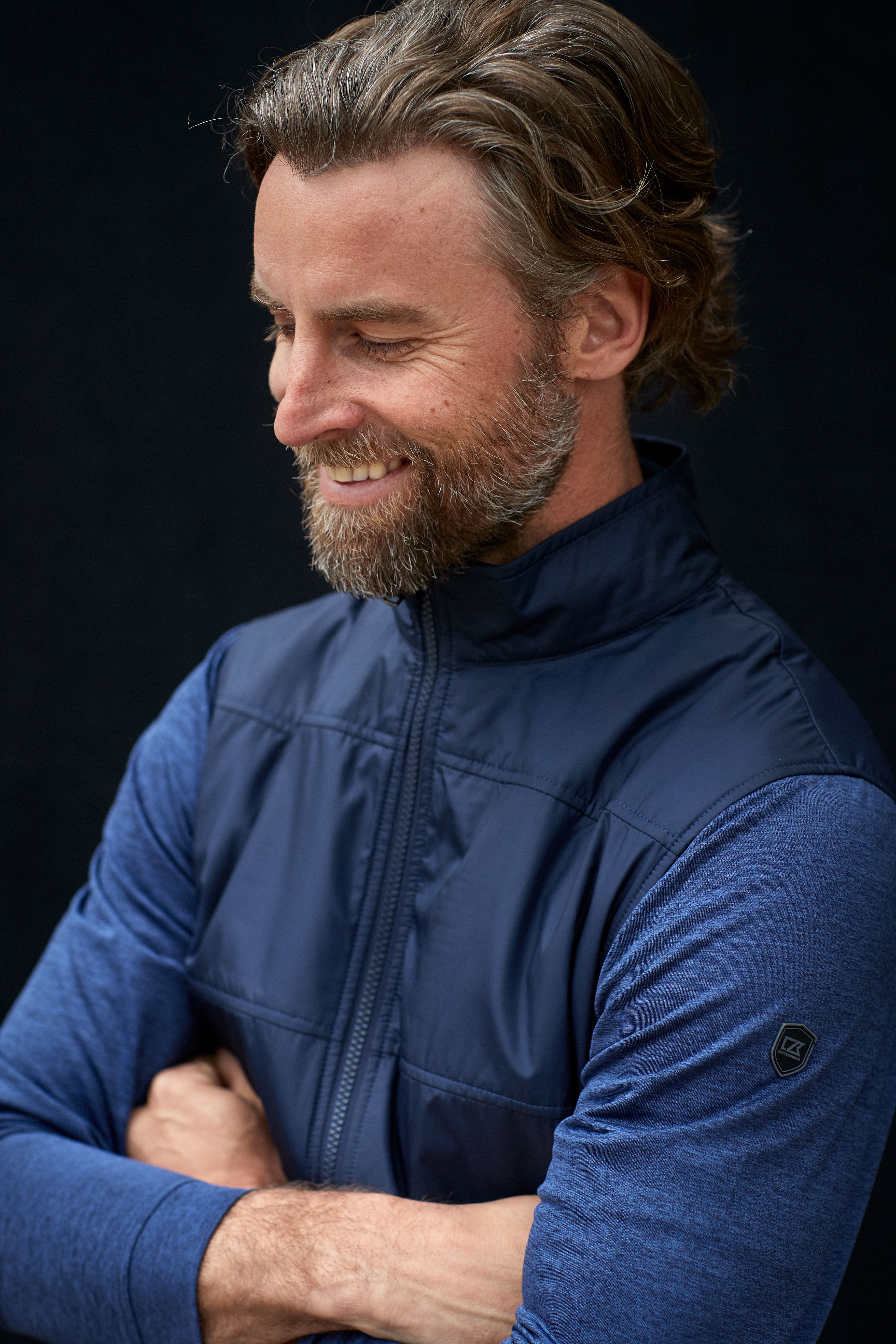Cutter & Buck Stealth Recycled Hybrid Quilted Mens Big & Tall Windbreaker Jacket Big & Tall