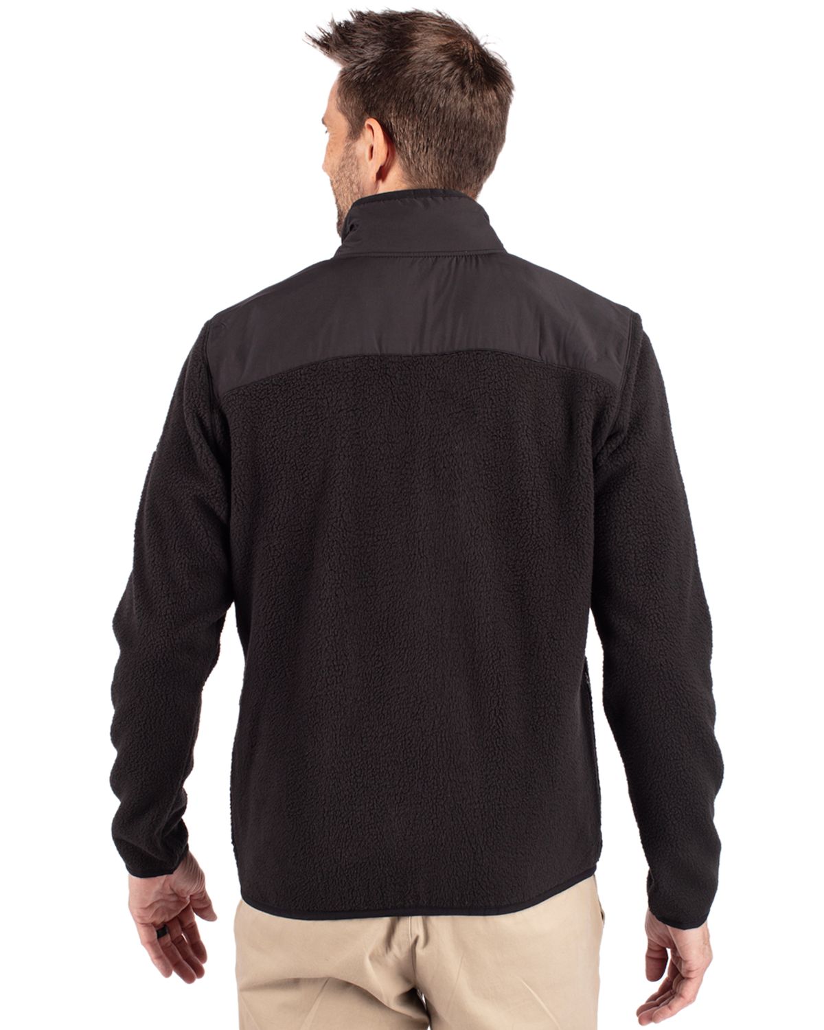Cutter & Buck Cascade Epic Comfort Recycled Sherpa Fleece Mens Big & Tall Full Zip Jacket Big & Tall 56