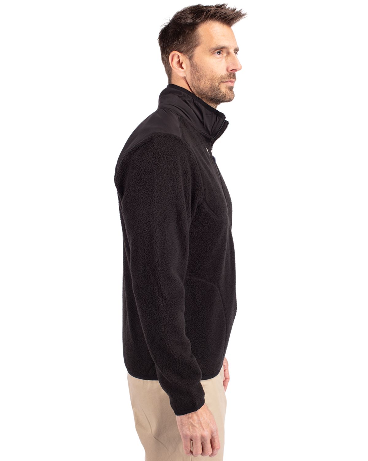 Cutter & Buck Cascade Epic Comfort Recycled Sherpa Fleece Mens Big & Tall Full Zip Jacket Big & Tall 57