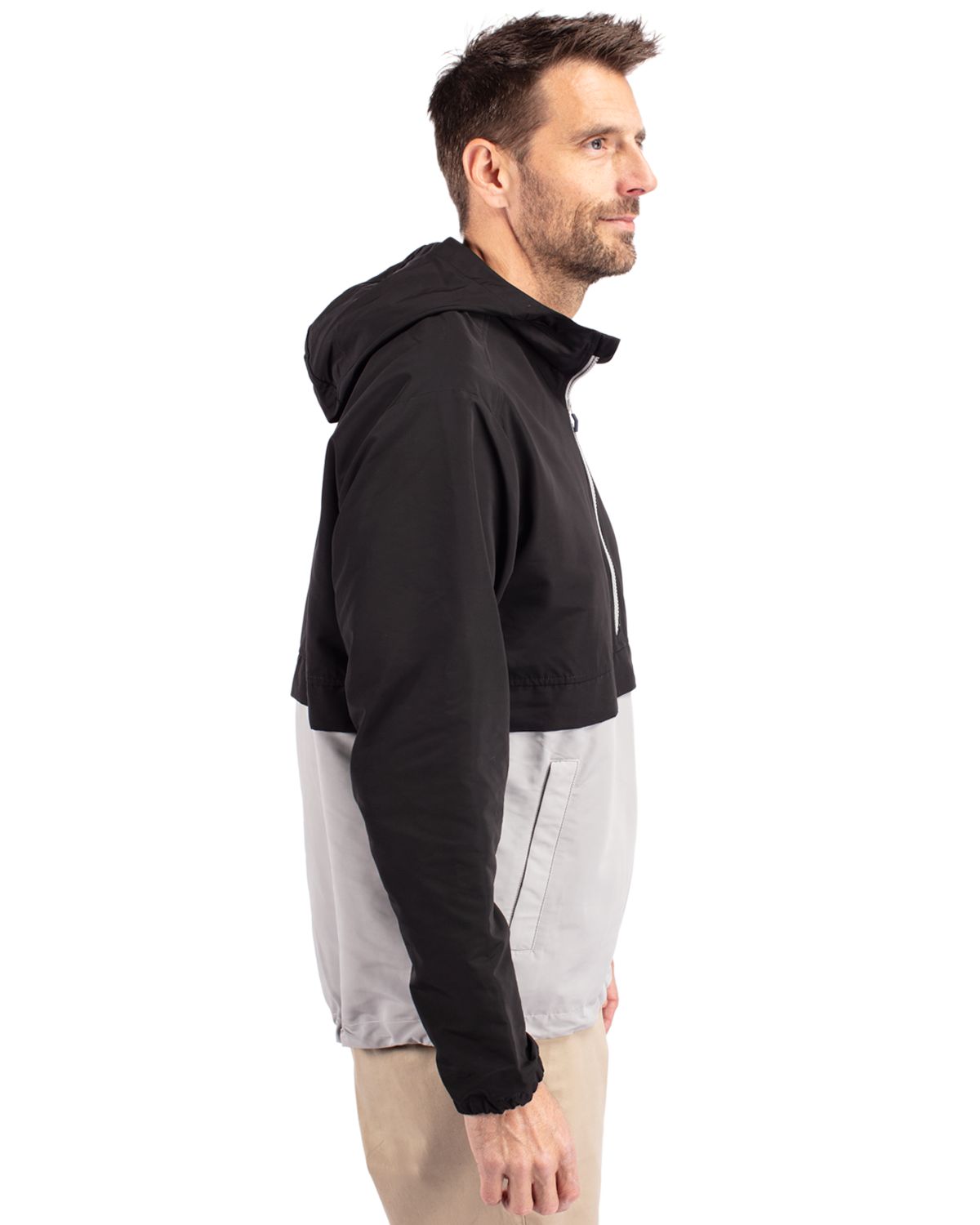 Cutter & Buck Charter Recycled Packable Mens Half Zip Anorak Jacket 85