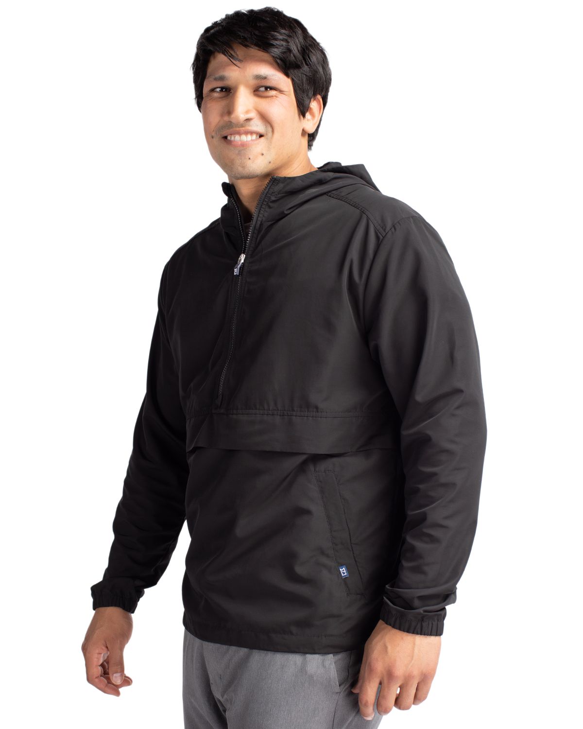 Cutter & Buck Charter Recycled Packable Mens Half Zip Anorak Jacket 115