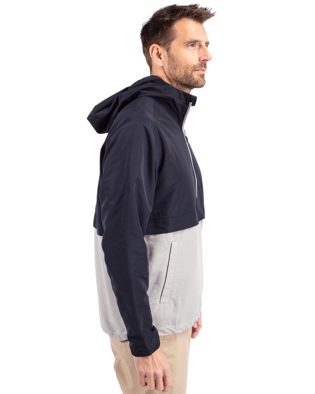 Cutter & Buck Charter Recycled Packable Mens Half Zip Anorak Jacket 90