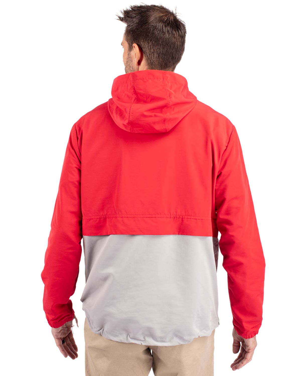 Cutter & Buck Charter Recycled Packable Mens Half Zip Anorak Jacket 95