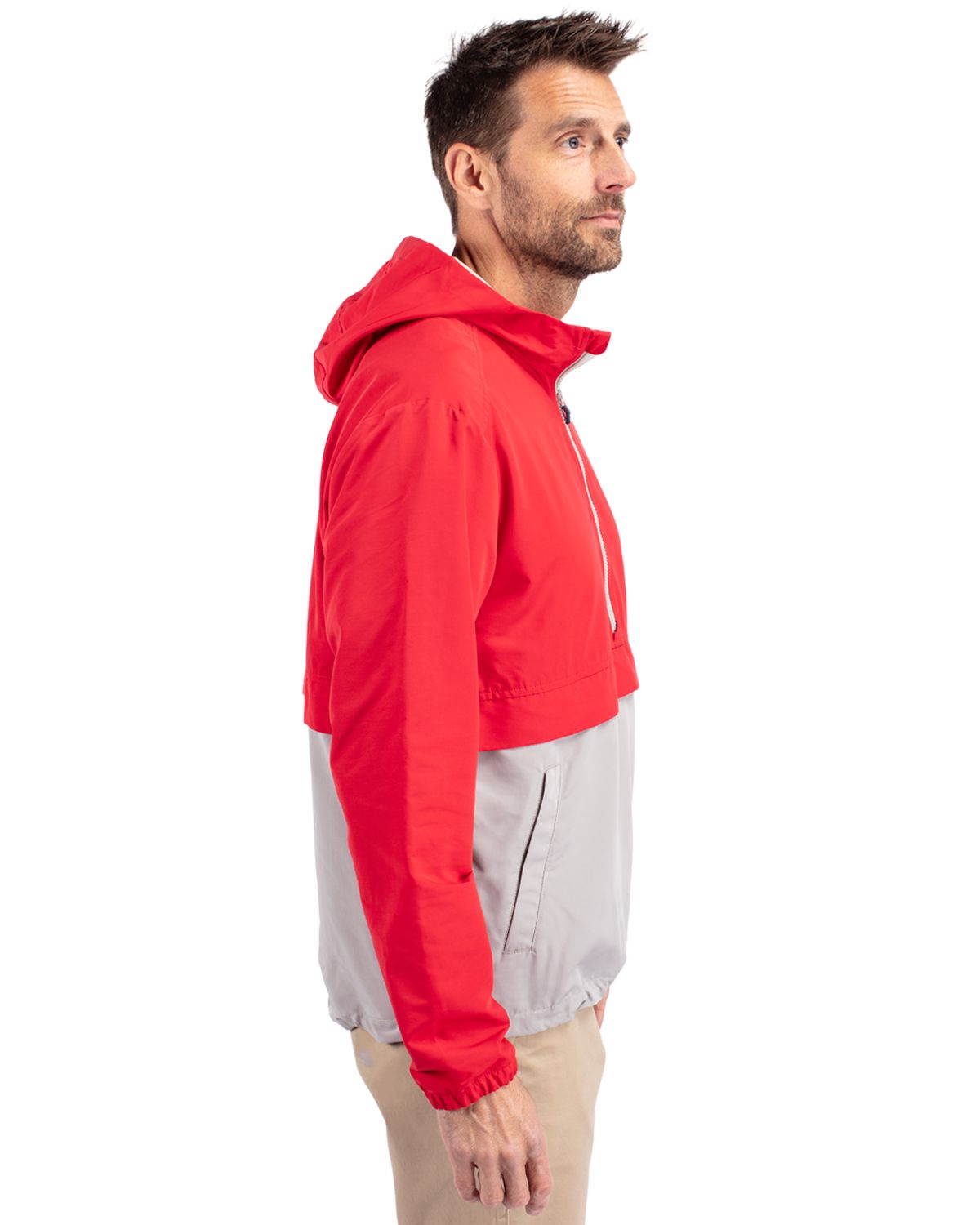 Cutter & Buck Charter Recycled Packable Mens Half Zip Anorak Jacket 108