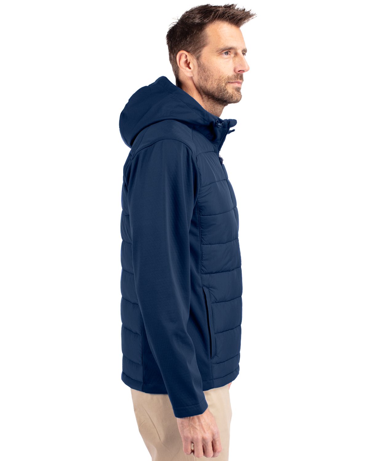 Cutter & Buck Evoke Epic Versatility Recycled Hybrid Softshell Mens Big & Tall Full Zip Hooded Jacket Big & Tall 52