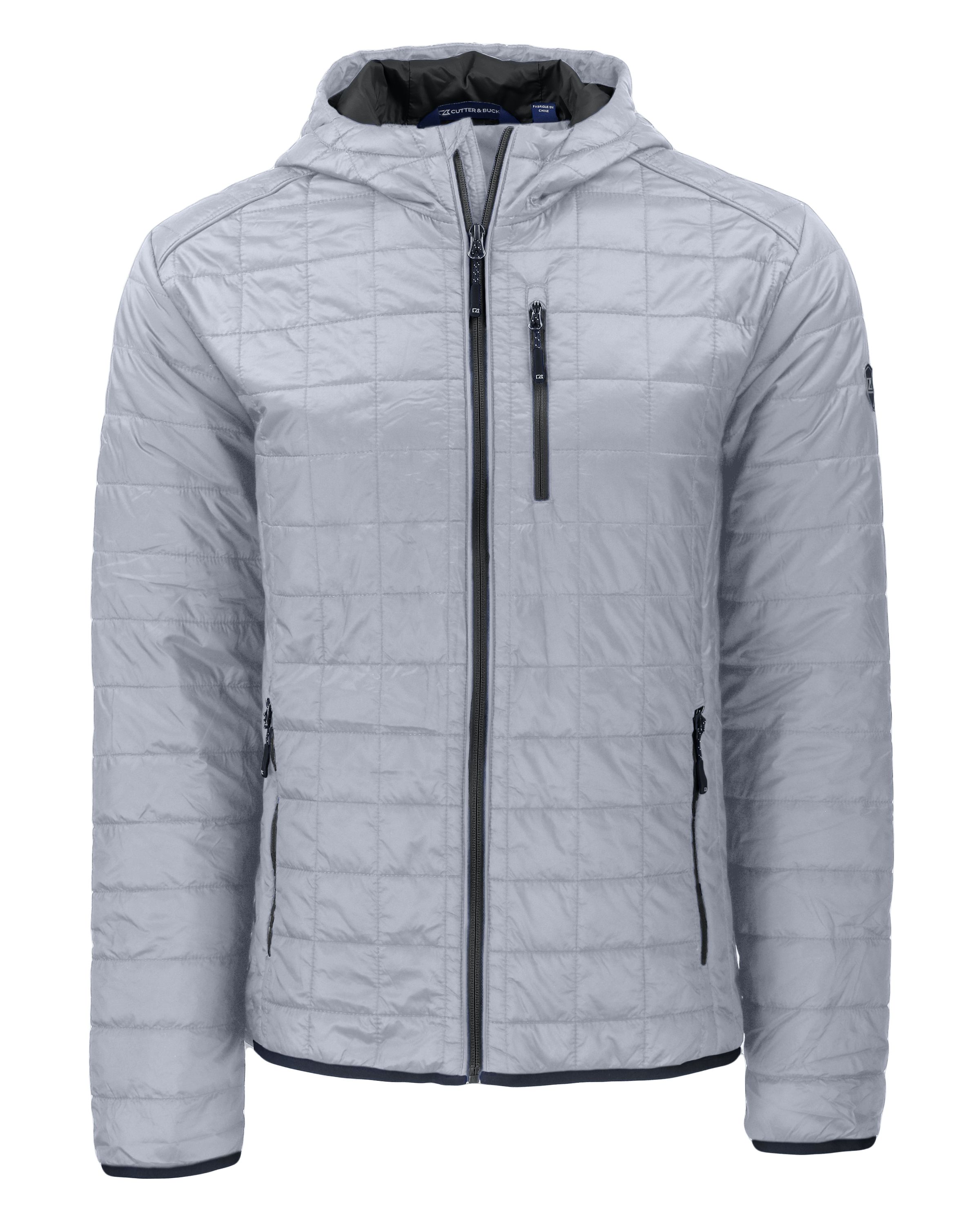 Cutter & Buck Rainier Recycled Insulated Puffer Mens Full Zip Hooded Jacket Jacket 56