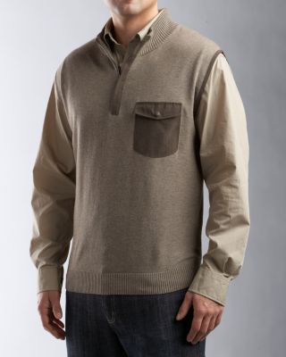Men's Barolo Hybrid Half Zip Vest