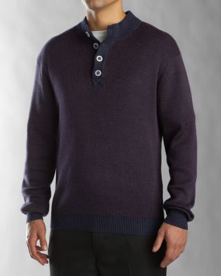 Men's B&T Drew Cotton Textured Crew Sweater