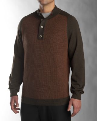 Men's B&T Signature Cambridge Merino Button Mock Sweater