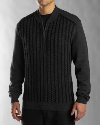 Men's B&T Signature Norman Merino Half Zip Sweater