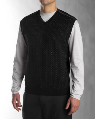 B&T Miles Patterned V-neck Vest