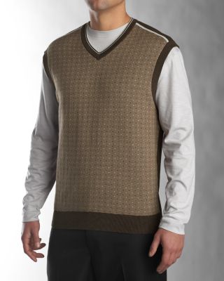 Men's B&T Miles Patterned V-neck Vest