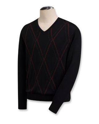 Men's Kentwell Merino Argyle V-Neck