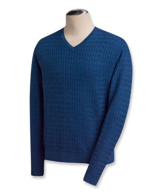 Mens Marin Textured V-Neck