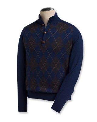 Mens B&T Glasgow Button Mock