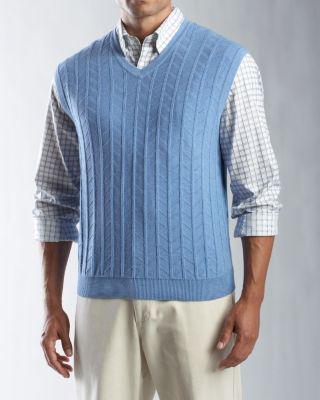 Men's Textured Chevron Vest